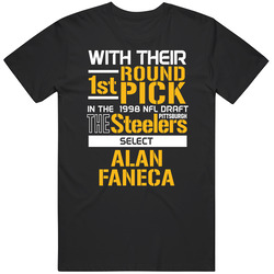 Alan Faneca 1998 1st Round Guard Lsu Pittsburgh Football Draft T Shirt Alan Faneca 1998 1st Round Guard Lsu Pittsburgh Football Draft T Shirt
