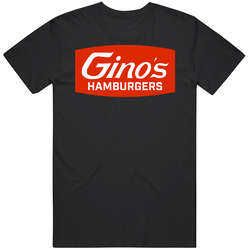 Gino's Hamburger Classic Retro Fast Food Restaurant Logo Fan Foodie Food T Shirt