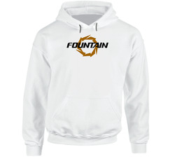 Fountain Power Boats Speed Performance Gold Logo White Hoodie
