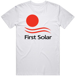 First Solar Inc Nasdaq Company Logo Employee Fan T Shirt First Solar Inc Nasdaq Company Logo Employee Fan T Shirt