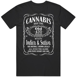 Cannabis High Time Old 420 Brand T Shirt