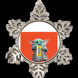 Baby Yoda The Child Mandalorian Twisted Tea Drink Holiday Ornament Holiday Ornament