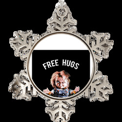 Chucky Free Hugs Childs Play Horror Movie Fan Holiday Ornament Holiday Ornament