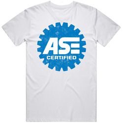 Ase Automobile Car Parts Cool Distressed Style Brand Logo Emblem T Shirt