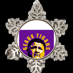 Geaux Tigahs Ed Orgeron Lsu Football Coach Fan Holiday Ornament Holiday Ornament