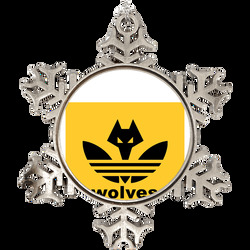 Wolves Wolverhampton Wanderers Fc Logo Mashup Soccer Fan Holiday Ornament Holiday Ornament