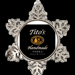 Tito's Handmade Vodka Logo Label Drinking Booze Party Holiday Ornament Holiday Ornament