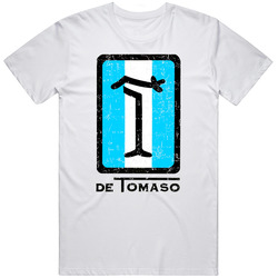 De Tomaso Automobile Car Truck Motorcycle Auto Parts Cool Distressed Style Brand Logo Emblem T Shirt