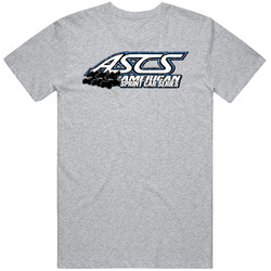 Ascs American Sprint Car Series Automobile Car Parts Cool Distressed Style Brand Logo Emblem T Shirt