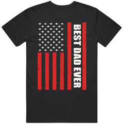 Best Dad Ever Flag Hitam T Shirt