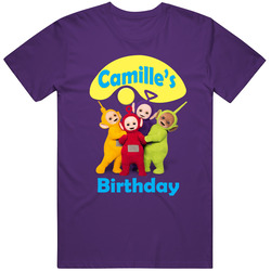 Custom Birthday Shirt Camille Teletubbies Popular Tv Kid Show T Shirt Custom Birthday Shirt Camille Teletubbies Popular Tv Kid Show T Shirt