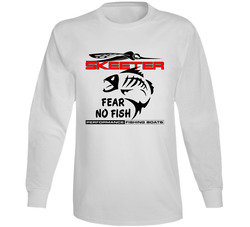 T-shirt Skeeter Boats Fear No Fish Performance Fishing Mens  Tee Long Sleeve T Shirt