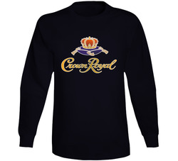 T-shirt Crown Royal Canadian Whisky Beer Logo Symbol Men Long Sleeve Tee S-5xl Long Sleeve T Shirt