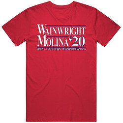 Wainwright Molina '20 St. Louis Cardinals Baseball Fan Adam Wainwright Yadier Molina Grand Slam 2020 Campaign Red T Shirt