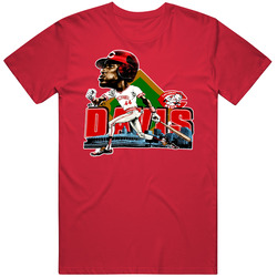 Eric Davis Retro Baseball Caricature T Shirt