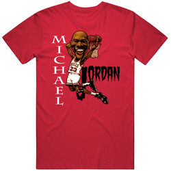 Michael Jordan Retro Basketball Caricature T Shirt
