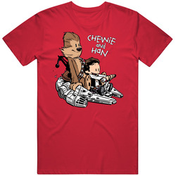 Chewie And Han Solo Funny Calvin Hobbs T Shirt