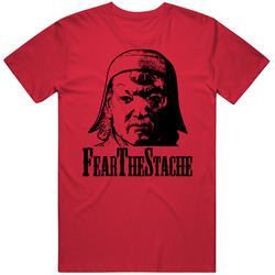 Genghis Khan Emperor Ancient Fear The Stache Vintage RED Unisex T Shirt