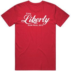 Enjoy Liberty Ron Paul Republican President 2012 Vintage RED Unisex T Shirt