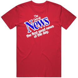 The Detroit News First Good News Of The Day Drew Barrymore Inspired Fan Gift T Shirt Men & Women Vintage RED Unisex T Shirt The Detroit News First Good News Of The Day Drew Barrymore Inspired Fan Gift T Shirt Men & Women Vintage RED Unisex T Shirt