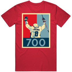 Alex Ovechkin 700 Goals Hope Poster Washington Hockey Fan Vintage RED Unisex T Shirt