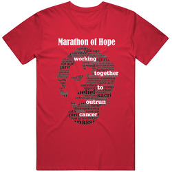 Terry Fox Marathon of Hope T Shirt Custom Order Vintage RED Unisex T Shirt