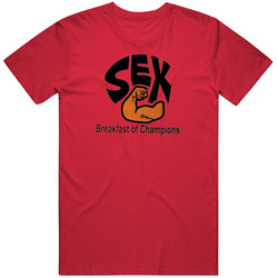 Sex Breakfast Of Champions James Hunt Formula Racing Rush Sport Vintage RED Unisex T Shirt