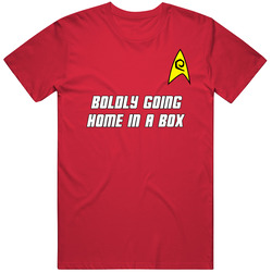 Red Shirt Security Boldly Going Home Vintage RED Unisex T Shirt Red Shirt Security Boldly Going Home Vintage RED Unisex T Shirt