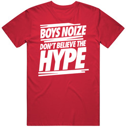 Boys Noize Don't Believe The Hype Logo Black Vintage RED Unisex T Shirt