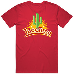 Taco Time Fast Food Restaurant Logo Vintage RED Unisex T Shirt Taco Time Fast Food Restaurant Logo Vintage RED Unisex T Shirt