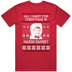 Mason Ramsey All I Want For Christmas Ugly Christmas Fan Vintage RED Unisex T Shirt Mason Ramsey All I Want For Christmas Ugly Christmas Fan Vintage RED Unisex T Shirt