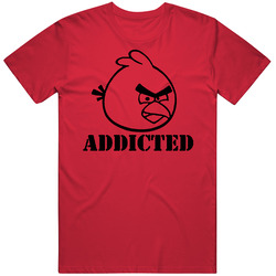 Addicted To Angry Birds Video Game T Shirt