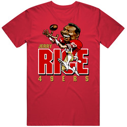 Jerry Rice Retro Football Caricature Vintage RED Unisex T Shirt