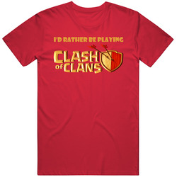 I'd Rather Be Playing Clash Of Clans Video Game Vintage RED Unisex T Shirt