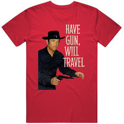 Have Gun Will Travel Vintage RED Unisex T Shirt