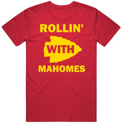 Rollin With Mahomes Patrick Mahomes Kansas City Football Player Vintage RED Unisex T Shirt