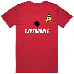 Star Trek Red Shirt Security - Expendable T Shirt Star Trek Red Shirt Security - Expendable T Shirt