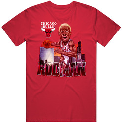 Dennis Rodman Chicago Caricature Vintage RED Unisex T Shirt