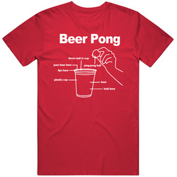 Beer Pong Instructions Funny 22 Jump Street Popular Movie T Shirt