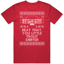 Trout Sniffer Quote Home Alone Ugly Christmas Sweater Funny Holiday Gift Vintage RED Unisex T Shirt Trout Sniffer Quote Home Alone Ugly Christmas Sweater Funny Holiday Gift Vintage RED Unisex T Shirt