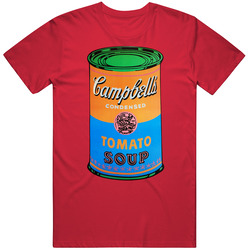 New  Retro Style Campbell's Tomato Soup Tee Andy Warhol T Shirt