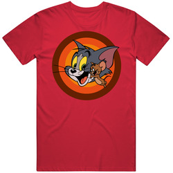 Tom And Jerry Cartoon Classic Vintage RED Unisex T Shirt
