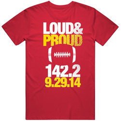 Loud And Proud 142.2 Loudest Stadium Arrowhead Chiefs Football Vintage RED Unisex T Shirt