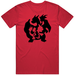 Charmander Charmeleon Charizard Pokemon Vintage RED Unisex T Shirt
