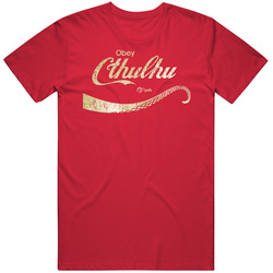 Cthulhu Obey Lovecraft Vintage RED Unisex T Shirt