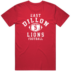 East Dillon Lions Football Netflix 5 Quarterback Vintage RED Unisex T Shirt