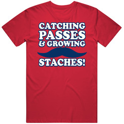 Wes Welker Catching Passes And Growing Staches New England Vintage RED Unisex T Shirt