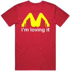 I'm Loving It Mcdonalds Sexy Legs Funny Vintage RED Unisex T Shirt