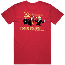 Communism It's A Party Vintage RED Unisex T Shirt
