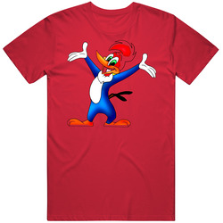 Woody Woodpecker Tv Show Vintage RED Unisex T Shirt Woody Woodpecker Tv Show Vintage RED Unisex T Shirt